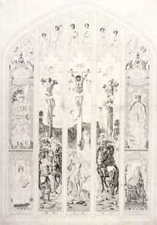 East window in St Margaret, Westminster, depicting the crucifixion, London, 1787. Artist: John Wright 