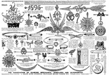 Advertisement for the Association of Diamond Merchants, Jewellers, and Silversmiths, 1895. Creator: Unknown.
