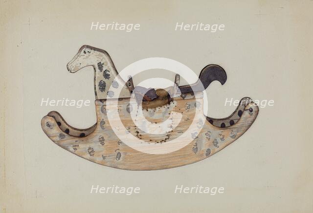Wooden Rocking Horse, c. 1937. Creator: Laura Bilodeau.