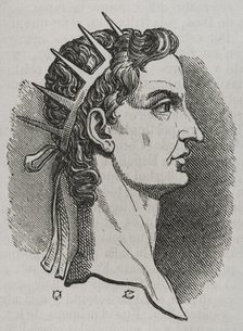 Augustus, first Roman Emperor, 1852.  Creator: Unknown.