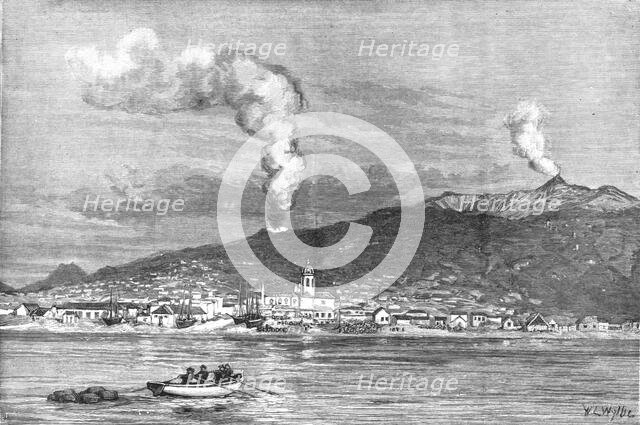 'The recent eruption of Mount Etna, Sicily - A view of the new crater', 1886.  Creator: William Lionel Wyllie.
