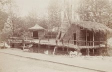 Habitations of Lake Dwellers, Habitations of Man, Universal Exposition, Paris, 1889. Creator: Unknown.