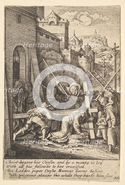 Carrying the cross, 1625-77. Creator: Wenceslaus Hollar.