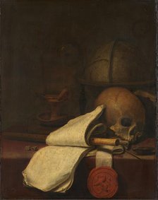 Vanitas Still Life, 1646. Creator: Pieter Symonsz Potter.