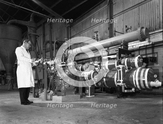 Industrial refrigeration plant after installation at a foundry, Sheffield, South Yorkshire, 1963.  Artist: Michael Walters