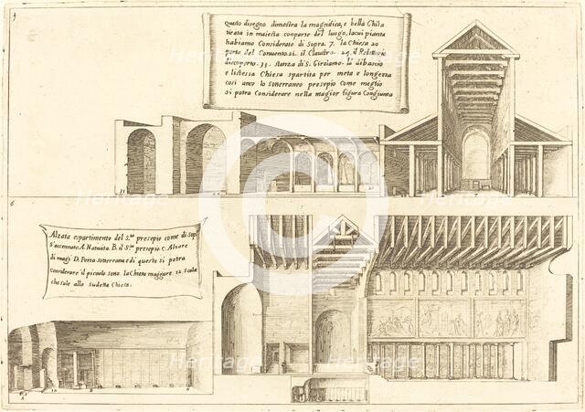 Elevation of Churches including the Holy Manger, 1619. Creator: Jacques Callot.