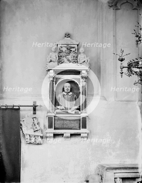 Shakespeare Monument, Holy Trinity Church, Stratford-upon-Avon, Warwickshire, 1870s. Artist: Henry Taunt.