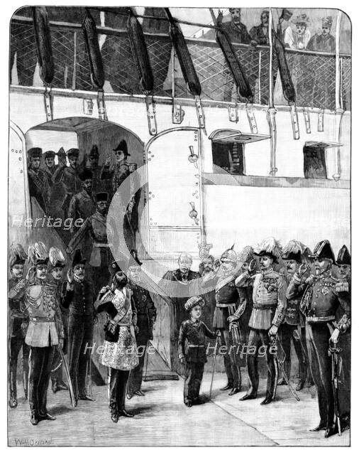 The Landing of the Ameer's son at Portsmouth on May 24, 1895. Creator: Unknown.