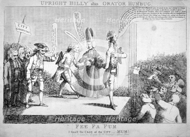 'Upright Billy, alias Orator Humbug', 1788. Artist: Anon