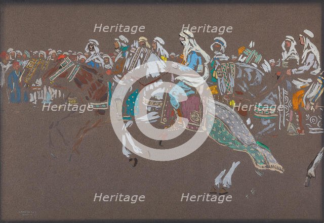 Arab Cavalry, 1905. Creator: Kandinsky, Wassily Vasilyevich (1866-1944).