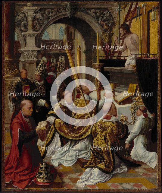 The Mass of Saint Gregory the Great, about 1510-1550. Creator: Adriaen Isenbrandt.