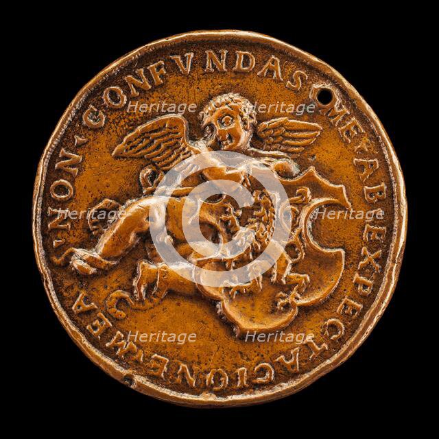 Putto Holding Arms of Vitry [reverse], 1518. Creator: Medallist of 1518.