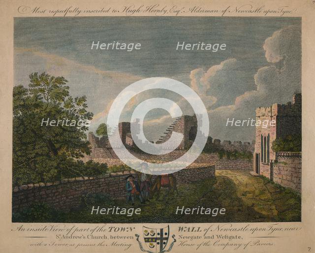 'An Inside View of the Town Wall of Newcastle upon Tyne', c1760-90. Creator: Unknown.