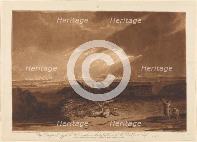 The Fifth Plague of Egypt, published 1808. Creator: JMW Turner.