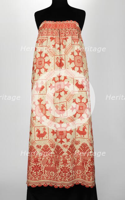 Apron, Russian, 1830-70. Creator: Unknown.