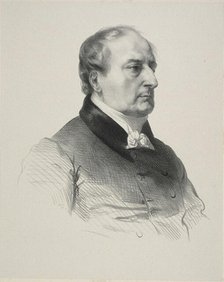Portrait of the Painter Baron François Gérard, before 1837. Creator: Jean Gigoux.
