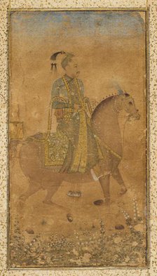 Sultan Abdullah Qutb Shah (1614-74) on Horseback, c. 1635. Creator: Unknown.