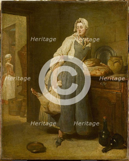 Back from the Market , 1739. Creator: Chardin, Jean-Baptiste Siméon (1699-1779).