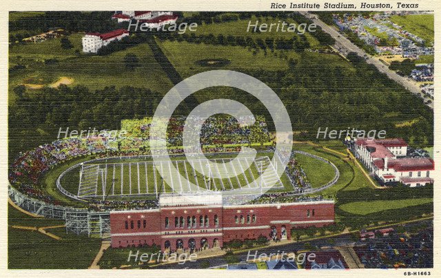 Rice Institute Stadium, Houston, Texas, USA, 1946. Artist: Unknown