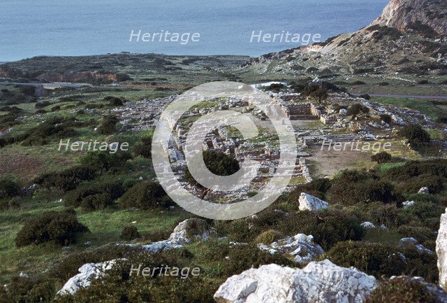 Site of the Minoan town of Gournia. Artist: Unknown