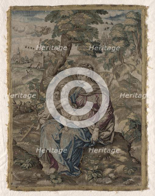 Madonna with Christ Child and Saint John the Baptist, 1500s. Creator: Unknown.