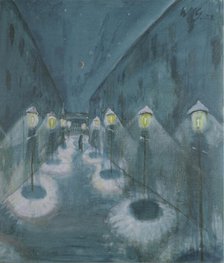 Street by Night, 1922. Creator: Gramatté, Walter (1897-1929).