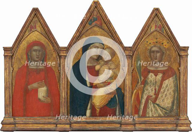 Madonna and Child with the Blessing Christ, and Saints Mary Magdalene and ..., probably 1340. Creator: Pietro Lorenzetti.