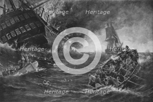 'Burning of the Kent', c1893, (1911). Artist: Thomas M M Hemy.