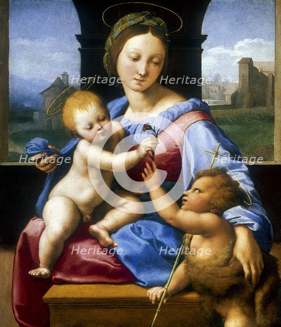 'The Madonna and Child with the Infant Baptist' ('The Garvagh Madonna'), c1509-1510.  Artist: Raphael
