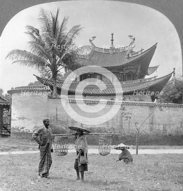 Picturesque Chinese joss house, Bhamo, Burma, 1908. Artist: Stereo Travel Co