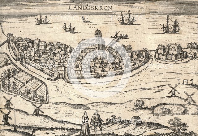 Town of Landskrona, Sweden, 1580s. Artist: Unknown