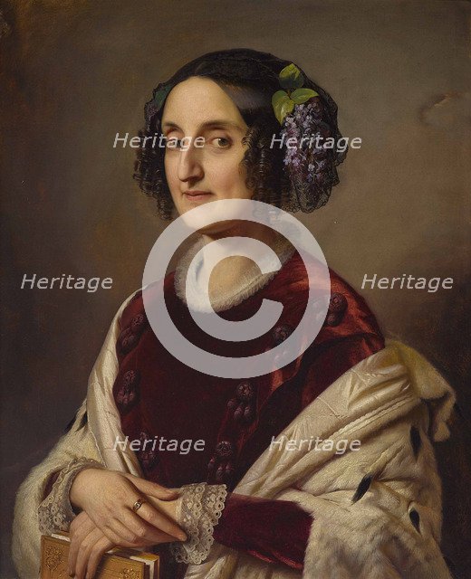 Princess Maria Ferdinanda of Saxony (1796-1865), Grand Duchess of Tuscany, 1851.