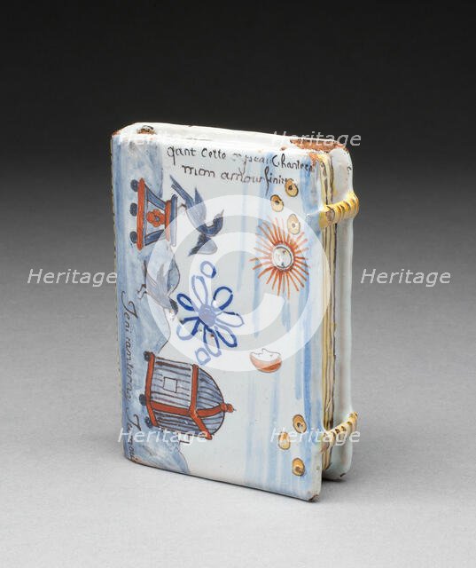 Perfume Flask in the form of a Book, France, c. 1780. Creator: Unknown.