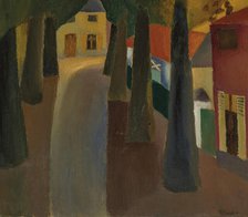 L'allée du château à Bachte-Maria-Leerne, 1923. Creator: Van den Berghe, Frits (1883-1939).