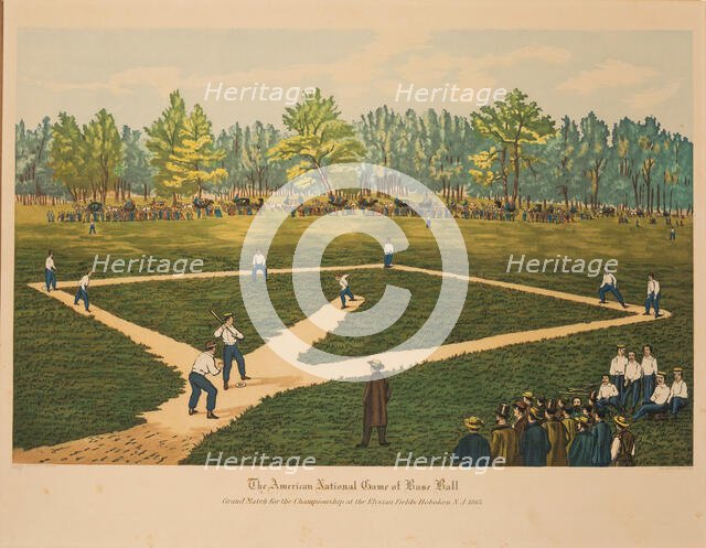 The American National Game of Base Ball, ca 1866. Creator: Currier & Ives.