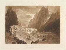Mêr de Glace, Valley of Chamouni-Savoy (Liber Studiorum, part X, plate 50), May 23, 1812. Creator: JMW Turner.