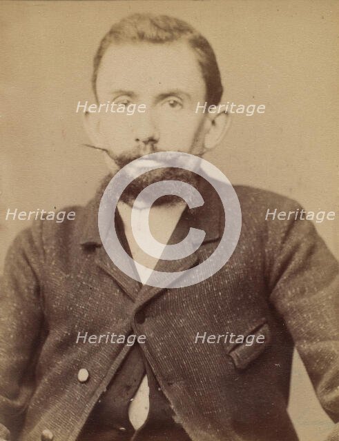 Etiévant. Henri, Achille. 32 ans, né à Flammanville (Manche). Typographe. Anarchiste. 4/3/94., 1894. Creator: Alphonse Bertillon.