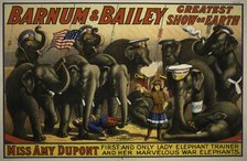 Barnum & Bailey greatest show on earth circus poster, c1915. Creator: Strobridge Lithographing Company.