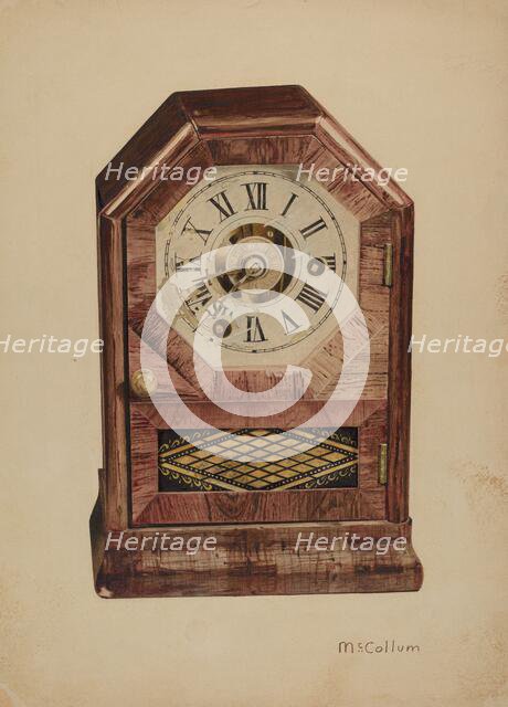Seth Thomas Clock (?), c. 1940. Creator: J. Herman McCollum.