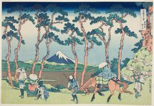 Tokaido Hodogaya, from the series "Thirty-six Views of Mount Fuji (Fugaku..., Japan, c. 1830/33. Creator: Hokusai.