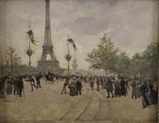 Entrance to the Universal Exhibition of 1889. Creator: Jean Beraud.