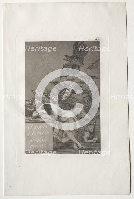 Caprichos: The Sleep of Reason Produces Monsters. Creator: Francisco de Goya (Spanish, 1746-1828).