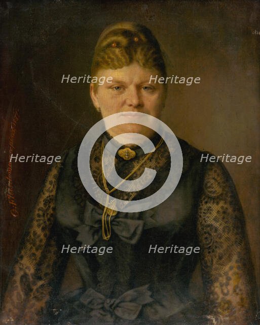 Portrait of a Woman, 1887. Creator: Georg Fleischmann.