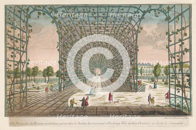 View of foliage in the Governor's garden, Pondicherry, 1745-1775. Creator: Anon.