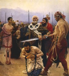St Nicholas saving three innocents from execution, c1888. Artist: Il'ya Repin