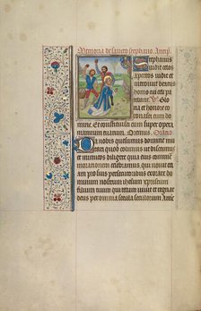 The Stoning of Saint Stephen; Arenberg Hours, early 1460s. Creator: Workshop of Willem Vrelant.