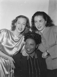 Portrait of Imogene Coca, Mary Lou Williams, and Ann Hathaway, 1938. Creator: William Paul Gottlieb.