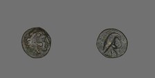 Coin Depicting the Hero Herakles, 381-369 BCE, issued by Amyntas III. Creator: Unknown.