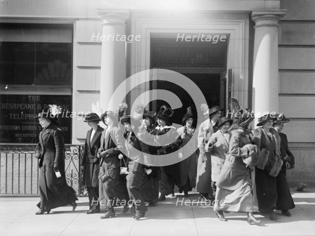 Chesapeake & Potomac Telephone Co. - Telephone Girls, 1914. Creator: Harris & Ewing.
