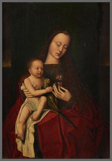 Virgin and Child with a Parrot, after Jan van Eyck. Creator: Unknown.